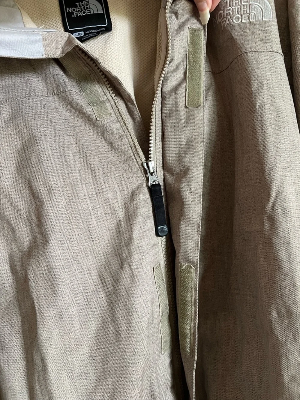 The North Face Men’s Light Brown HyVent Polyester Jacket w Pockets Size Large